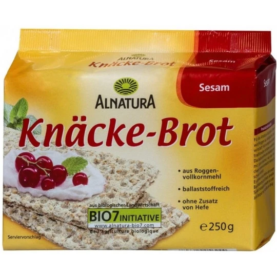 Alnatura Bio Knäcke-Brot Sesam 250G 3 Alnatura Bio Knäcke-Brot Sesam 250G