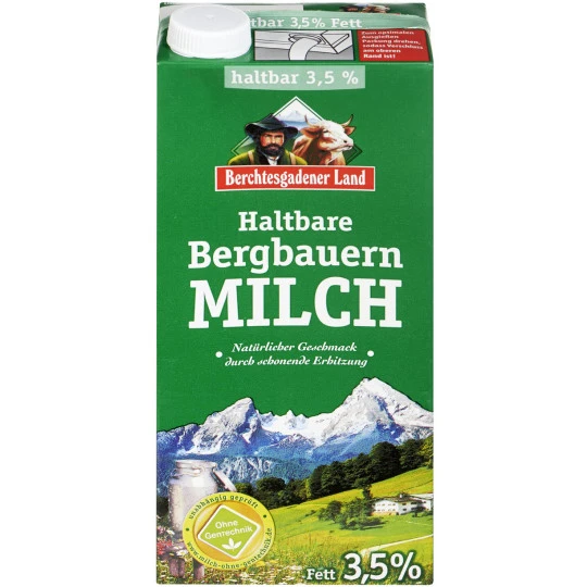 Berchtesgadener Land Haltbare Bergbauern Milch 3,5% 1L 3 Berchtesgadener Land Haltbare Bergbauern Milch 3,5% 1L