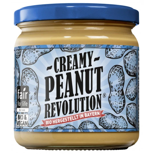 Peanut Revolution Creamy Erdnuss-Creme Bio + Vegan 375G 3 Peanut Revolution Creamy Erdnuss-Creme Bio + Vegan 375G