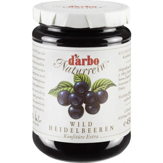 Darbo Konfitüre Naturrein Tiroler Heidelbeer 450G 3 Darbo Konfitüre Naturrein Tiroler Heidelbeer 450G