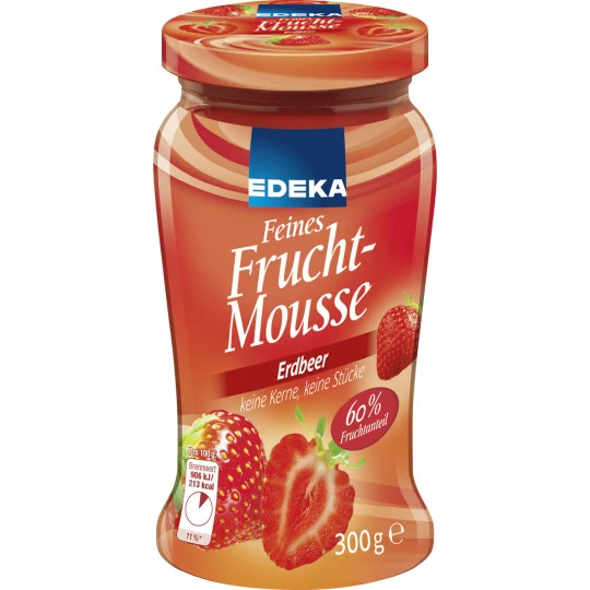 EDEKA Feines Fruchtmousse Erdbeer 300G 3 EDEKA Feines Fruchtmousse Erdbeer 300G
