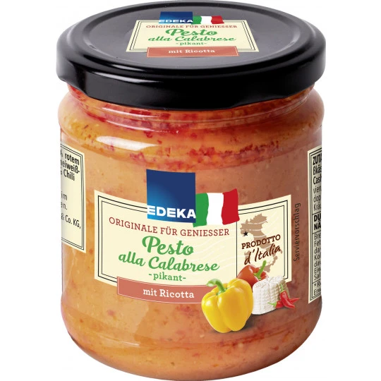 EDEKA Italia Pesto Alla Calabrese Pikant 190G 3 EDEKA Italia Pesto Alla Calabrese Pikant 190G