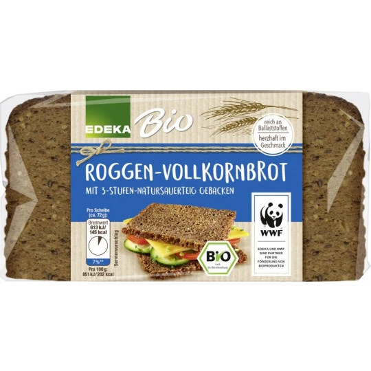 EDEKA Bio Roggen Vollkornbrot 500 G 3 EDEKA Bio Roggen Vollkornbrot 500 G
