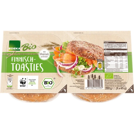 EDEKA Bio Finnisch Toasties 260G 3 EDEKA Bio Finnisch Toasties 260G