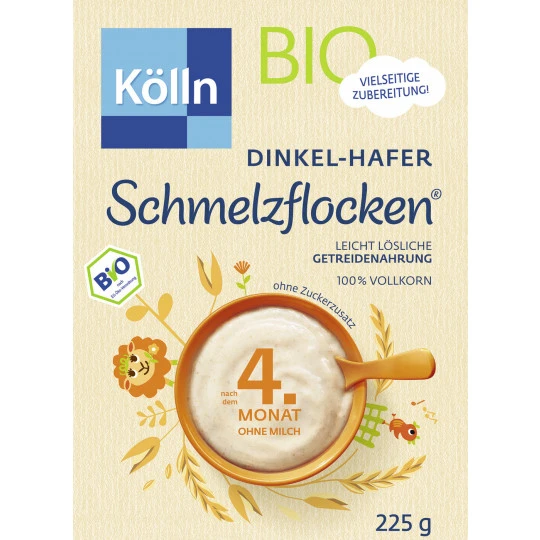Kölln Bio Schmelzflocken Dinkel-Hafer Nach Dem 4.Monat 225G 3 Kölln Bio Schmelzflocken Dinkel-Hafer Nach Dem 4.Monat 225G