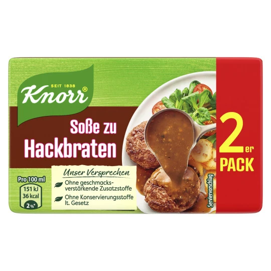 Knorr Soße Zu Hackbraten Ergibt 2x 250Ml 48G 3 Knorr Soße Zu Hackbraten Ergibt 2x 250Ml 48G