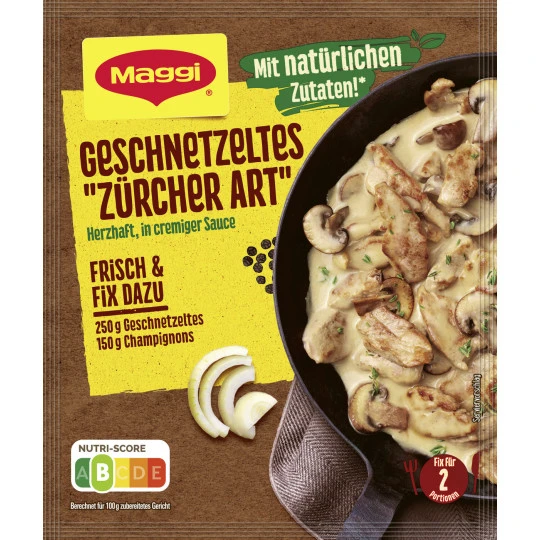 Maggi Geschnetzeltes Zürcher Art 47G 3 Maggi Geschnetzeltes Zürcher Art 47G