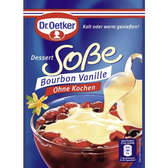 Dr. Oetker Dessert Soße Bourbon Vanille Ohne Kochen 39G 3 Dr. Oetker Dessert Soße Bourbon Vanille Ohne Kochen 39G