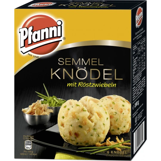 Pfanni Semmel Knödel Mit Röstzwiebeln Im Kochbeutel - 6 Knödel 200G 3 Pfanni Semmel Knödel Mit Röstzwiebeln Im Kochbeutel - 6 Knödel 200G