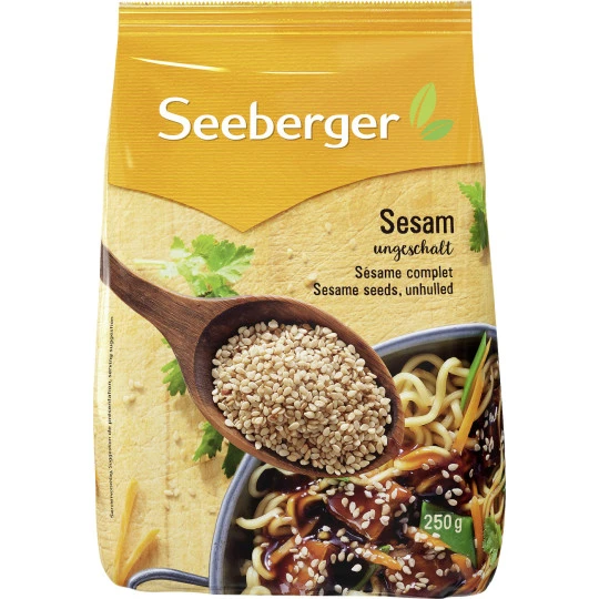 Seeberger Sesam Ungeschält 250G 3 Seeberger Sesam Ungeschält 250G