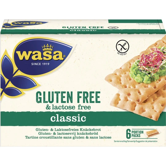 Wasa Knäckebrot Classic Gluten- & Lactosefrei 240G 3 Wasa Knäckebrot Classic Gluten- & Lactosefrei 240G